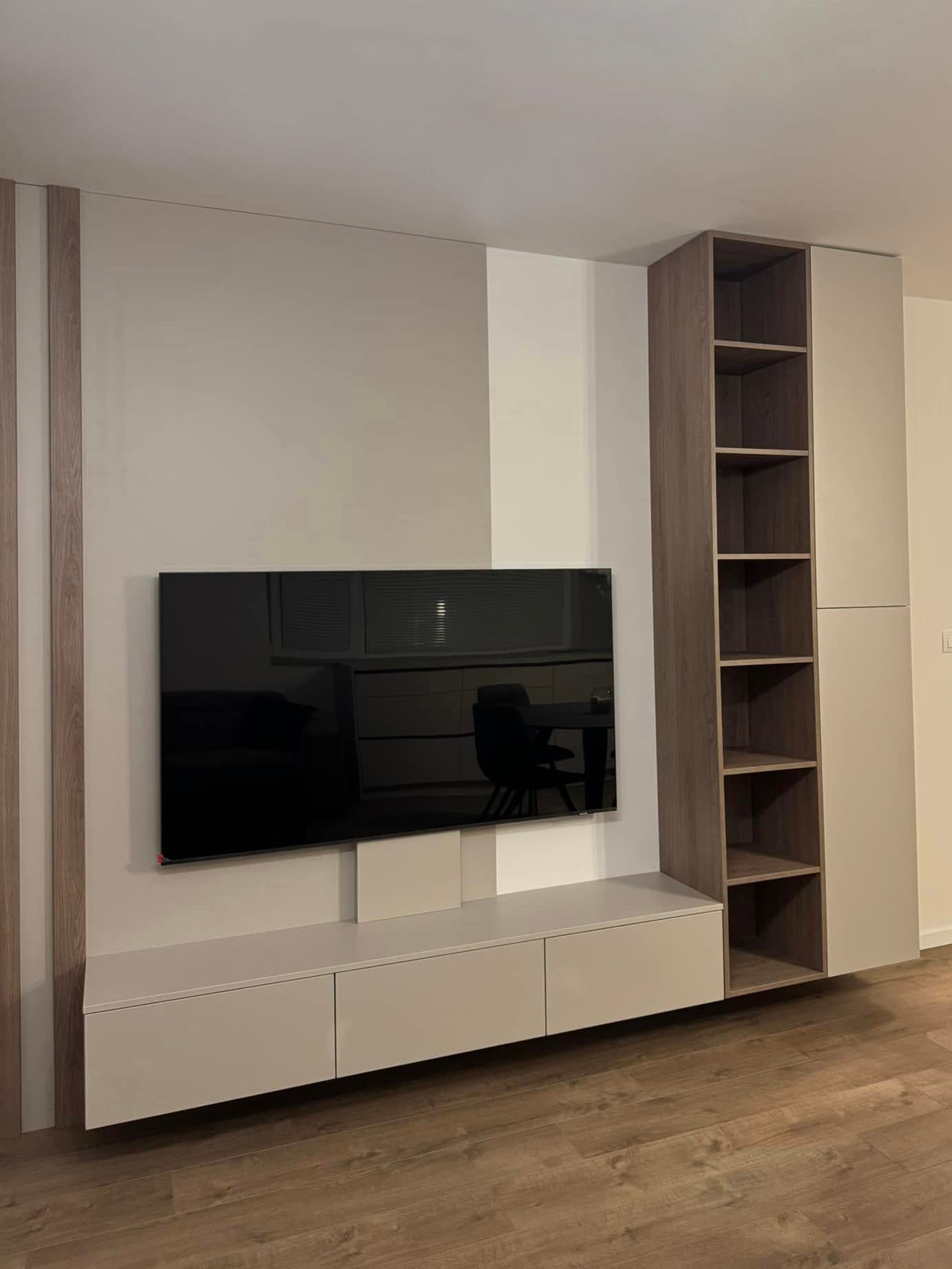 TV regal po meri sa LED osvetljenjem - izrada nameštaja, Sofix Niš, model 22